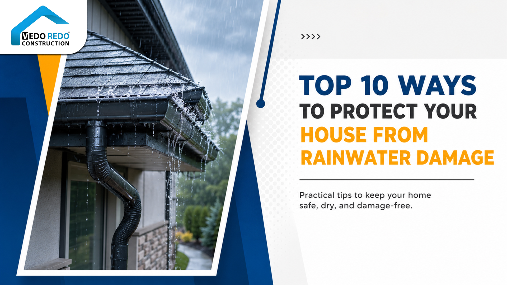 Top 10 Ways to Protect Your House from Rainwater Damage | Best Construction Company in Thanjavur
