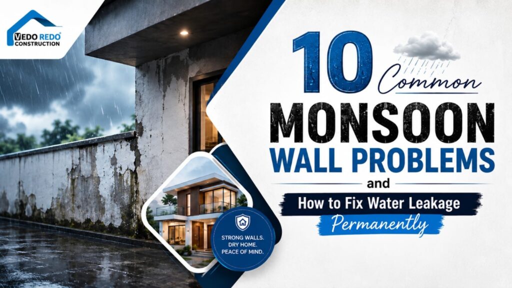 10 Common Monsoon Wall Problems and How to Fix Water Leakage Permanently | Vedo Redo